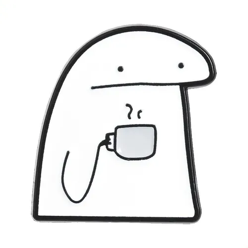 Pin Flork Tomando Café